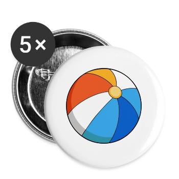 Beach ball - Buttons large 2.2''/56 mm (5-pack) - white - Front