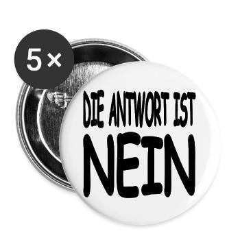 Non - Lot de 5 grands badges (56 mm) - blanc - Devant