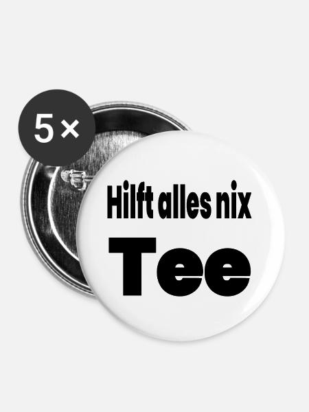 Tee - Buttons groß 56 mm (5er Pack) - Weiß