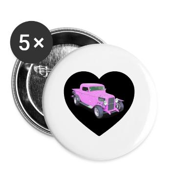 Auto - Buttons groß 56 mm (5er Pack) - Weiß - Vorne