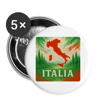 Conception de voyage en Italie - Lot de 5 grands badges (56 mm) - blanc - Devant