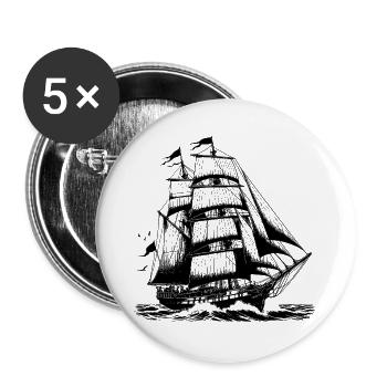 Grand voilier Grand-voilier en vitesse orageuse - Lot de 5 grands badges (56 mm) - blanc - Devant