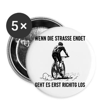 Bicycle Road Bike Cyclist Bike Sport Mountain Bike - Buttons large 2.2''/56 mm (5-pack) - white - Front