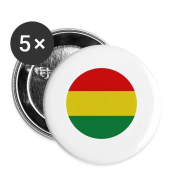 Bolivia round flag - Buttons large 2.2''/56 mm (5-pack) - white - Front