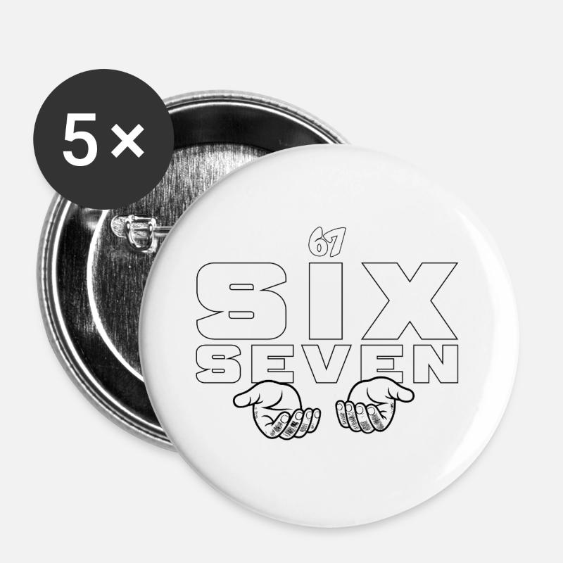 67 Six Seven - Buttons large 2.2''/56 mm (5-pack) - white