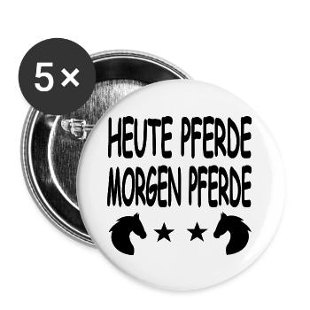 horses - Buttons large 2.2''/56 mm (5-pack) - white - Front
