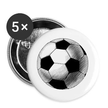 Black and White Sketch Balloon - Buttons large 2.2''/56 mm (5-pack) - white - Front