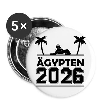 Egypt 2026 - Buttons large 2.2''/56 mm (5-pack) - white - Front