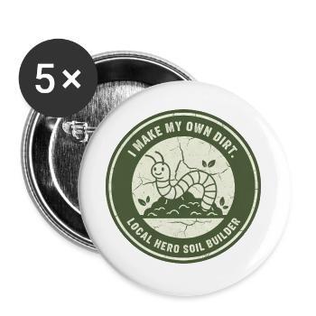 Earthworm Soil Conditioner for Horticulture Compost - Buttons large 2.2''/56 mm (5-pack) - white - Front