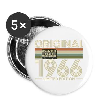 Original 1966 Édition Limitée - Lot de 5 grands badges (56 mm) - blanc - Devant