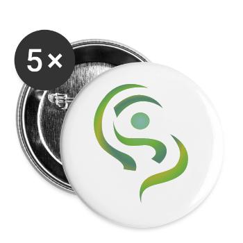 yoga_design_1 - Lot de 5 grands badges (56 mm) - blanc - Devant