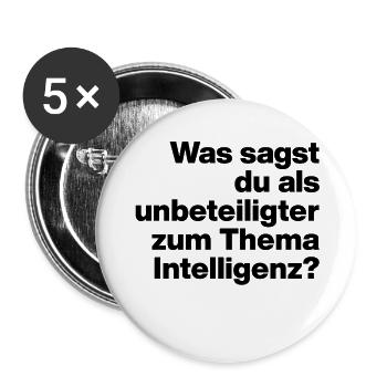 WHAT DO YOU SAY TO INTELLIGENCE AS A BYSTANDER? - Buttons large 2.2''/56 mm (5-pack) - white - Front