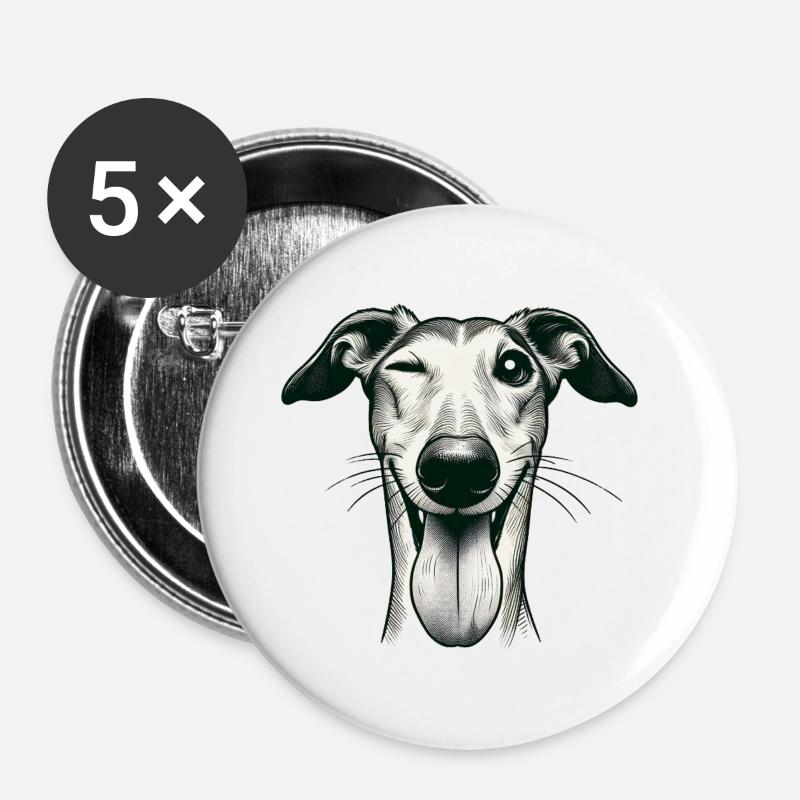 ;oP - Buttons groß 56 mm (5er Pack) - Weiß
