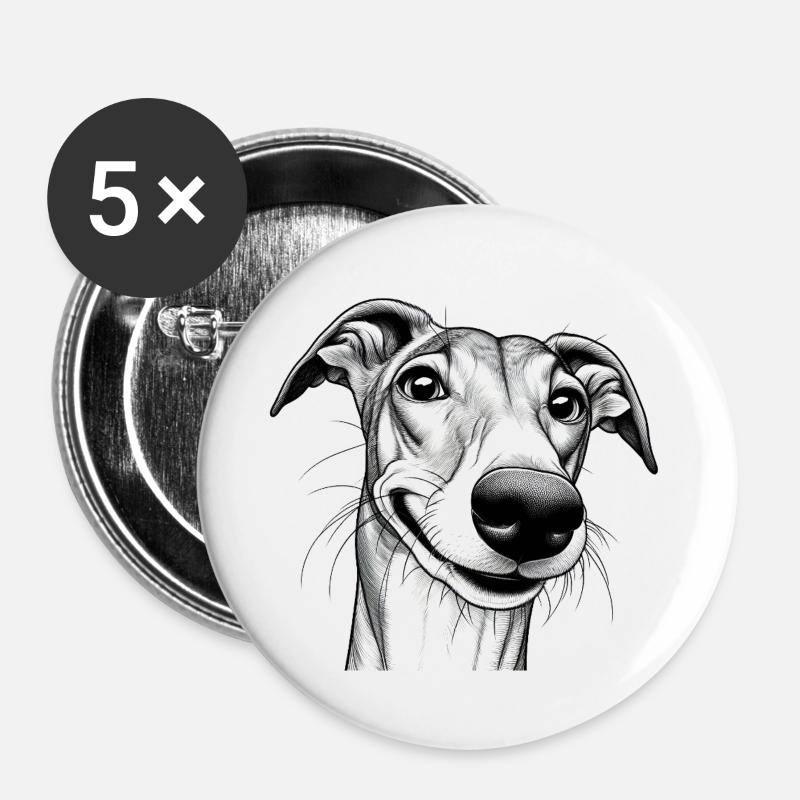 windiger Schelm - Buttons groß 56 mm (5er Pack) - Weiß