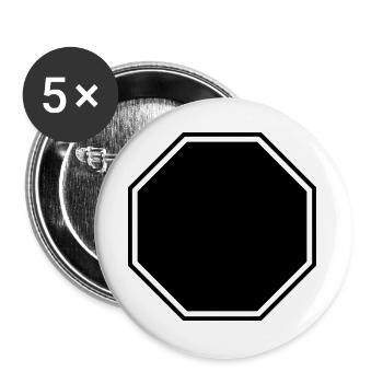 Stop Form – Attention Frame for Design! - Buttons large 2.2''/56 mm (5-pack) - white - Front