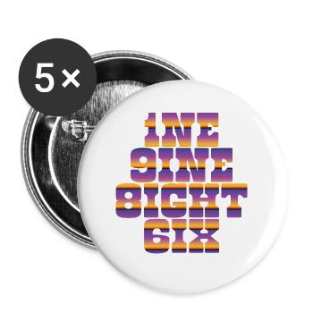 Millésime 1986 - Lot de 5 grands badges (56 mm) - blanc - Devant