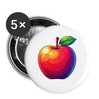 Apple - Buttons large 2.2''/56 mm (5-pack) - white - Front