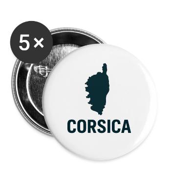 Corse / Corsica - Buttons large 2.2''/56 mm (5-pack) - white - Front