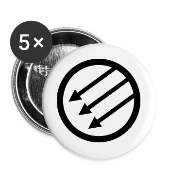 Front de fer / Front de l’Eiserne / Järnfronten - Lot de 5 grands badges (56 mm) - blanc - Devant