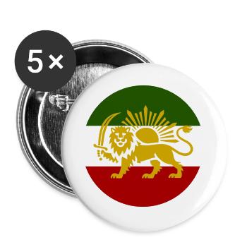 Free Iran - Buttons large 2.2''/56 mm (5-pack) - white - Front