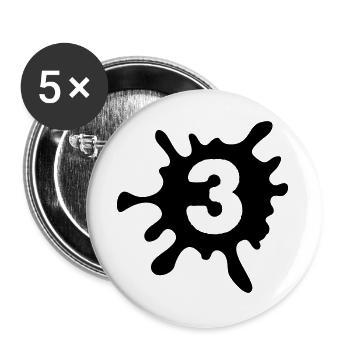 3 blobs - Buttons large 2.2''/56 mm (5-pack) - white - Front