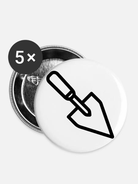 Kelle - Buttons groß 56 mm (5er Pack) - Weiß
