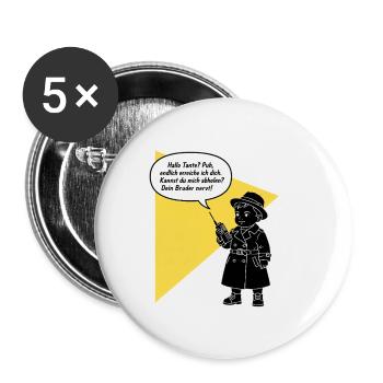 Hello aunt - pick up? Your brother is funny annoying - Buttons large 2.2''/56 mm (5-pack) - white - Front