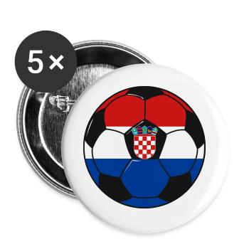 Football_team_Croatia - Buttons large 2.2''/56 mm (5-pack) - white - Front