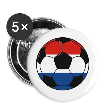 Football_team_Netherlands - Lot de 5 grands badges (56 mm) - blanc - Devant