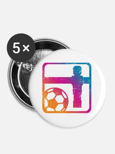Tischfußball - Buttons groß 56 mm (5er Pack) - Weiß