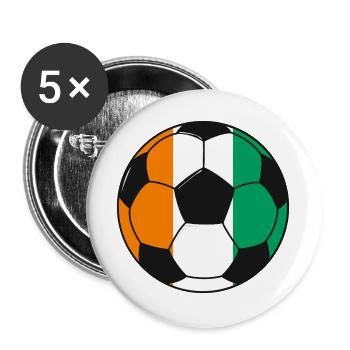 Football_team_Côte_d’Ivoire - Lot de 5 grands badges (56 mm) - blanc - Devant