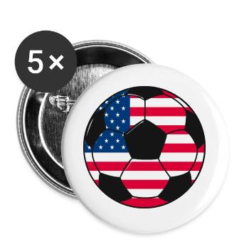Soccer_team_USA - Buttons large 2.2''/56 mm (5-pack) - white - Front