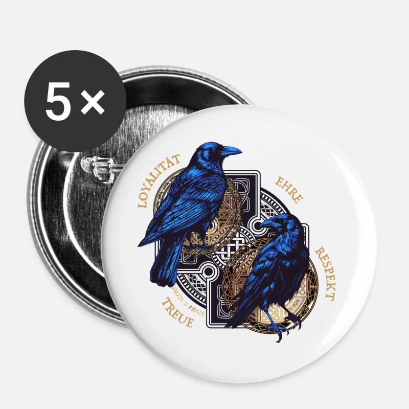 Loyalty Honor Loyalty Respect - Buttons large 2.2''/56 mm (5-pack) - white