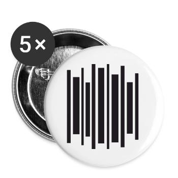 Geometric Equalizer Pulse - Buttons large 2.2''/56 mm (5-pack) - white - Front