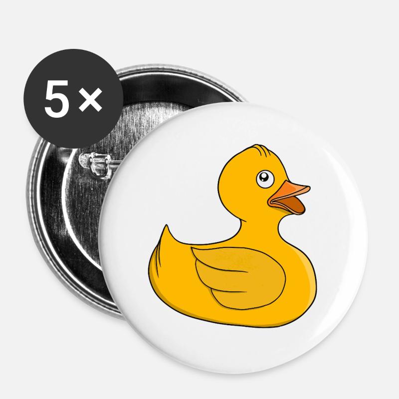 Sunny Rubber Duck - Buttons large 2.2''/56 mm (5-pack) - white