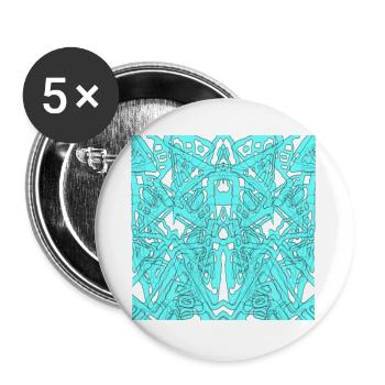 Turquoise Symmetry Ornament - Buttons large 2.2''/56 mm (5-pack) - white - Front