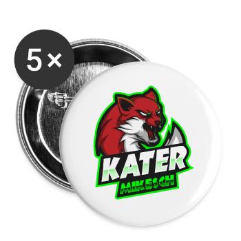 KaterMikesch - Buttons groß 56 mm (5er Pack) - Weiß - Vorne