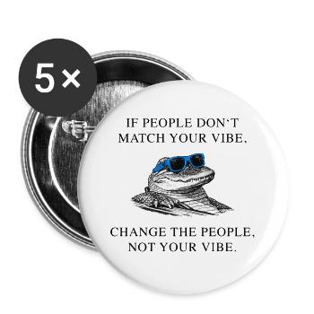 do_not_change_your_viYoube_krokodil_aligator_stark - Buttons large 2.2''/56 mm (5-pack) - white - Front