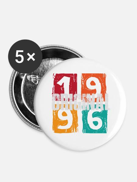 Original 1996 - Buttons groß 56 mm (5er Pack) - Weiß
