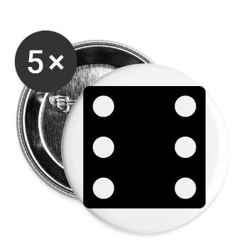 Le jeu dit - Lot de 5 grands badges (56 mm) - blanc - Devant