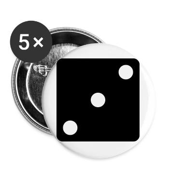 Das Spiel sagt - Buttons groß 56 mm (5er Pack) - Weiß - Vorne