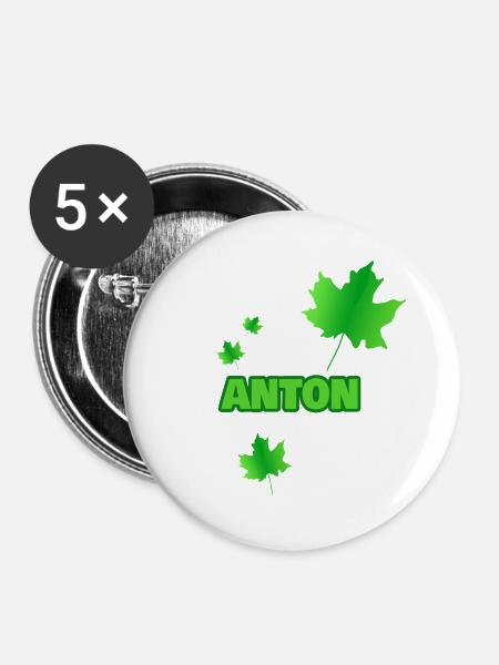 Baum Anton - Buttons groß 56 mm (5er Pack) - Weiß