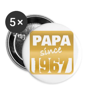 Né en 1967 - Lot de 5 grands badges (56 mm) - blanc - Devant