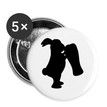 Bier Hase Osterhase - Buttons groß 56 mm (5er Pack) - Weiß - Vorne