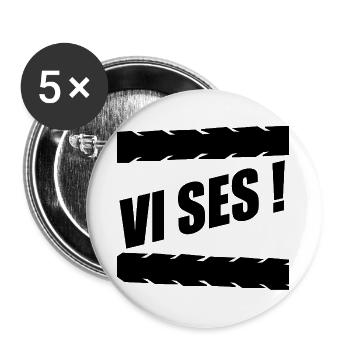 Bis zum Abschied - Buttons groß 56 mm (5er Pack) - Weiß - Vorne