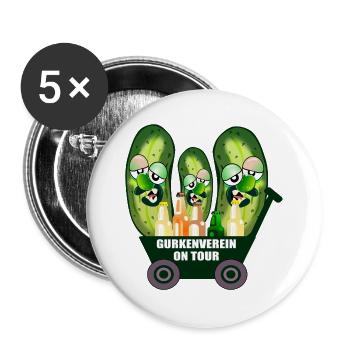Bière à main du Cucumber Club - Lot de 5 grands badges (56 mm) - blanc - Devant