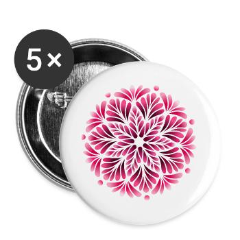 Mystic Berry Shadow Mandala  - Buttons groß 56 mm (5er Pack) - Weiß - Vorne