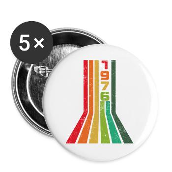 Millésime 1976 - Lot de 5 grands badges (56 mm) - blanc - Devant