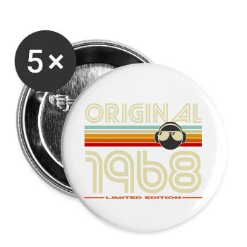 Originale limitierte Ausgabe von 1968 - Buttons groß 56 mm (5er Pack) - Weiß - Vorne