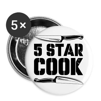 5_star_cook - Buttons large 2.2''/56 mm (5-pack) - white - Front
